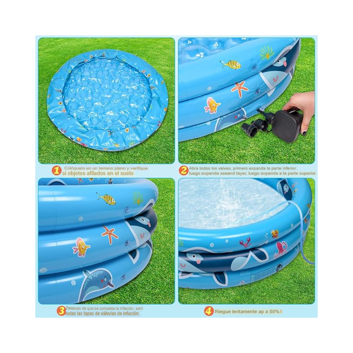 Piscina Inflable para niños, 60 CM